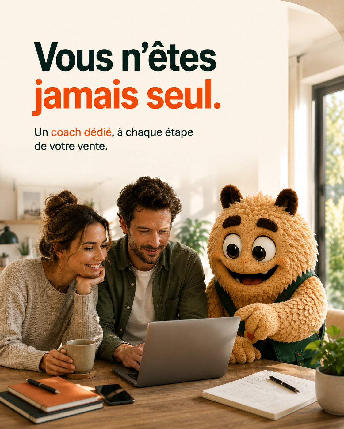 Coach Timmo accompagnant un couple vendeur